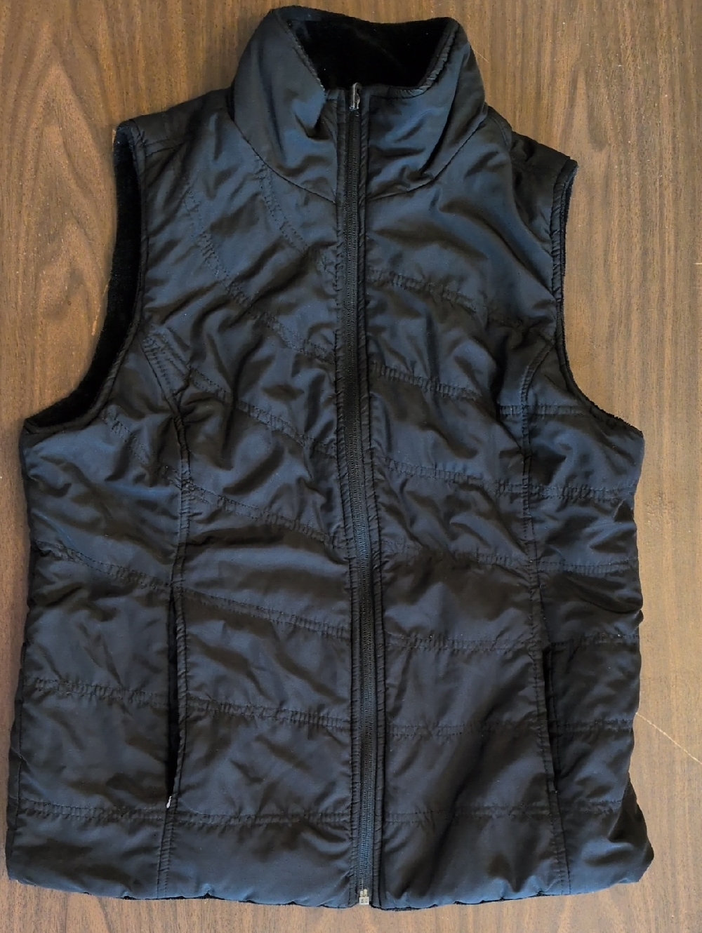 KiwiKate Reversible Black Faux-Fur Vest